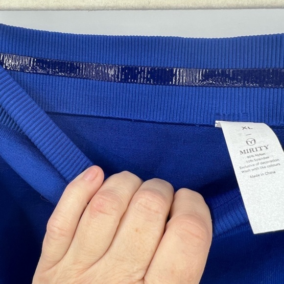 MIRITY blue Maternity High Waist  Over Belly Workout leggings Xl - Picture 9 of 9